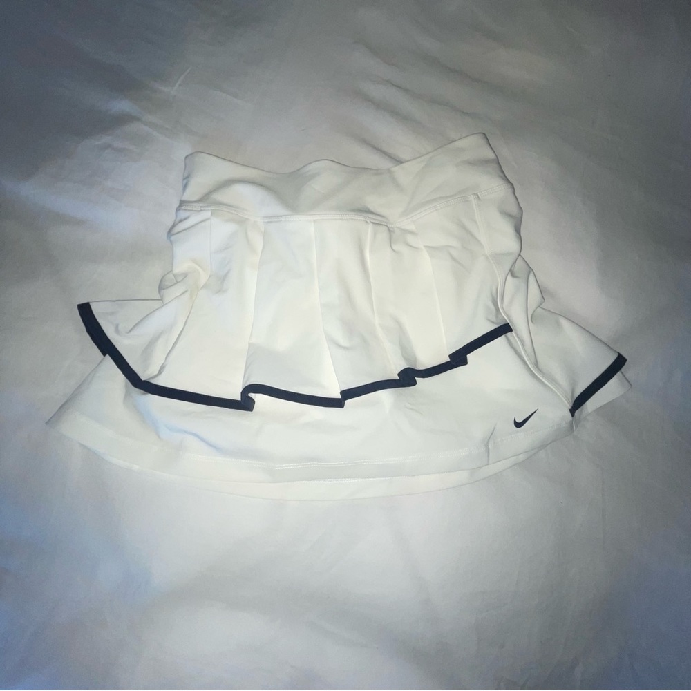 Blue and White Nike Pleated Tennis Skirt